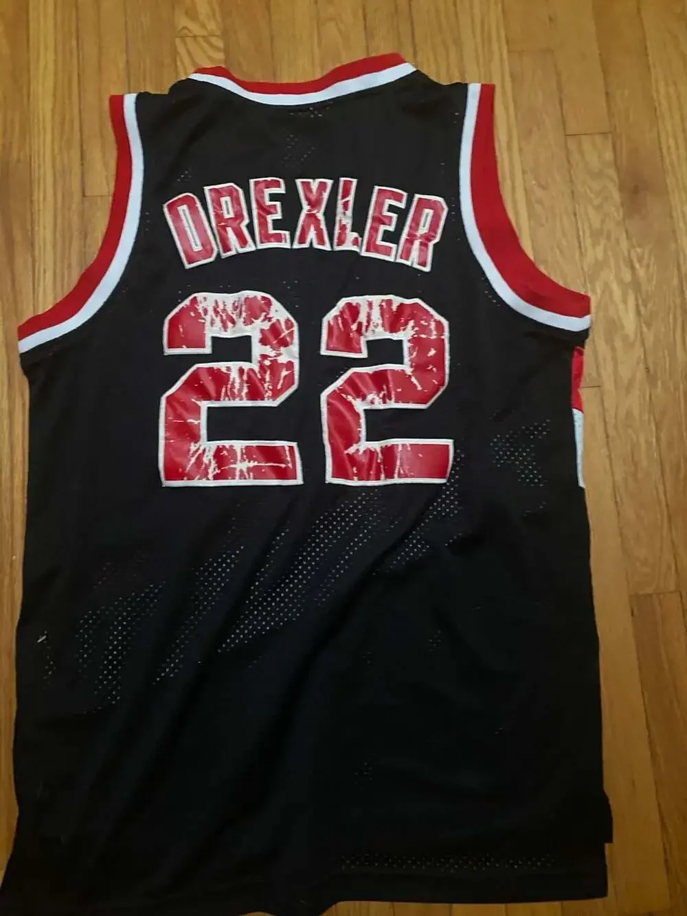 Adidas Portland Trail Blazers Clyde Drexler 22 Jersey Size L Hardwood Classics